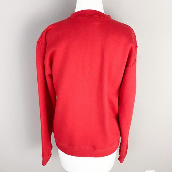 NC State Wolfpack Red Crew Neck Preppy Sweatshirt - Picture 3 of 4